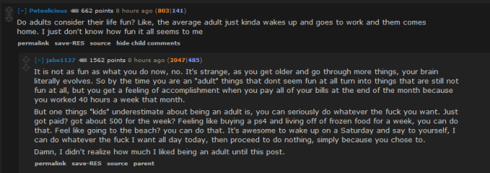 Being an Adult Rules